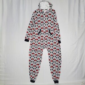 Disney Collection Minnie Mouse All Over Print Hooded‎ Jumper Pajamas Size 2XL